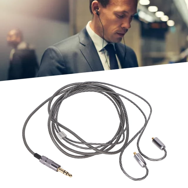 Cable para auriculares reducción de ruido de cobre sin oxígeno Cable para auriculares MMCX a 35 mm de 39 pies resistente a la corrosión para SE215 para ES20 para W40 para