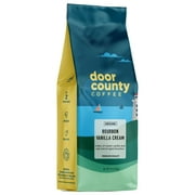 Door County Coffee Bourbon Vanilla Cream, Bourbon & Vanilla Flavored Specialty Arabica Coffee, Medium Roast, Ground, 10oz Bag