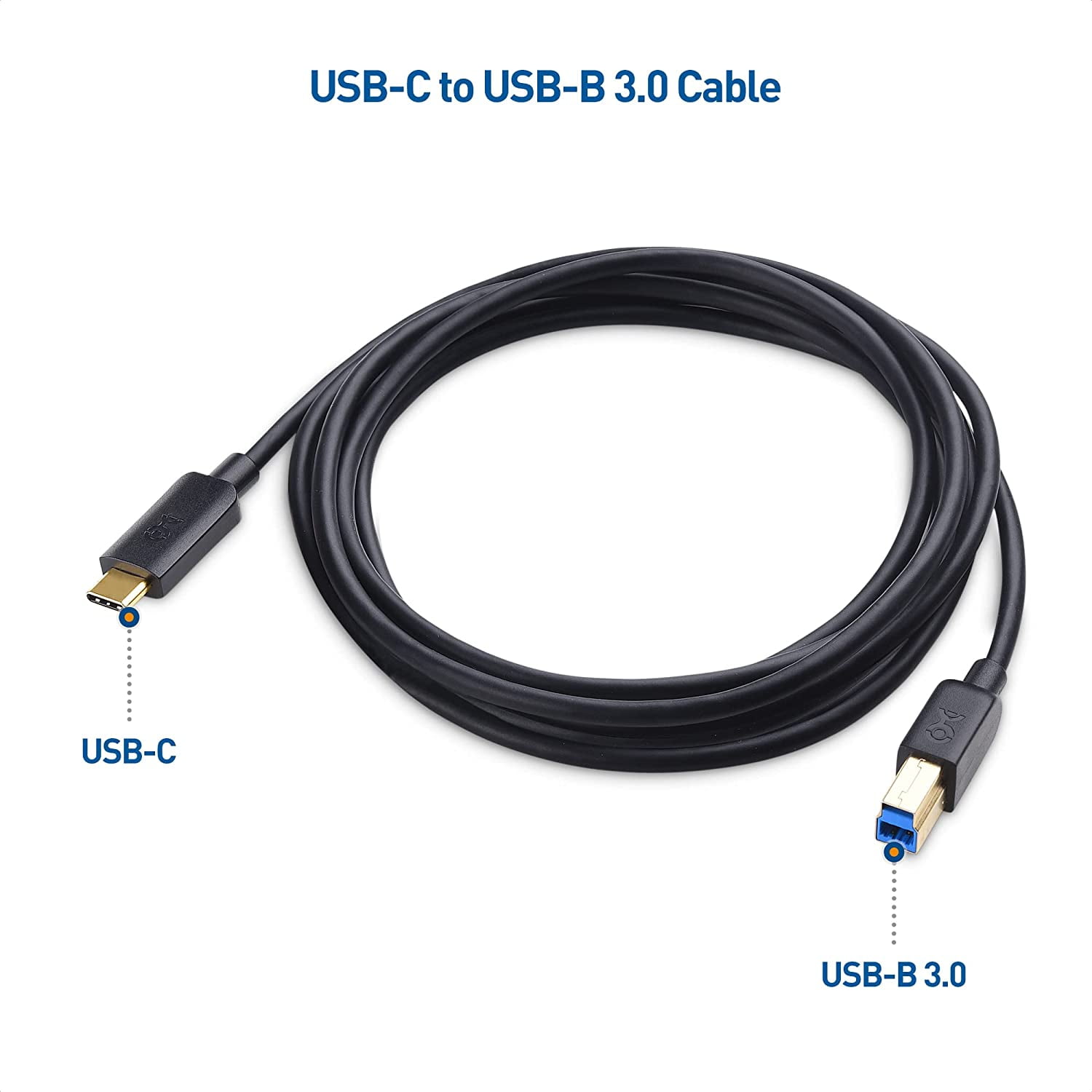 Cable Matters Type-C USB 3.1 Type B Cable (USB-C / USB C USB B 3.0 / Type-C  USB 3.1 to USB B ) in Black 3.3 Feet