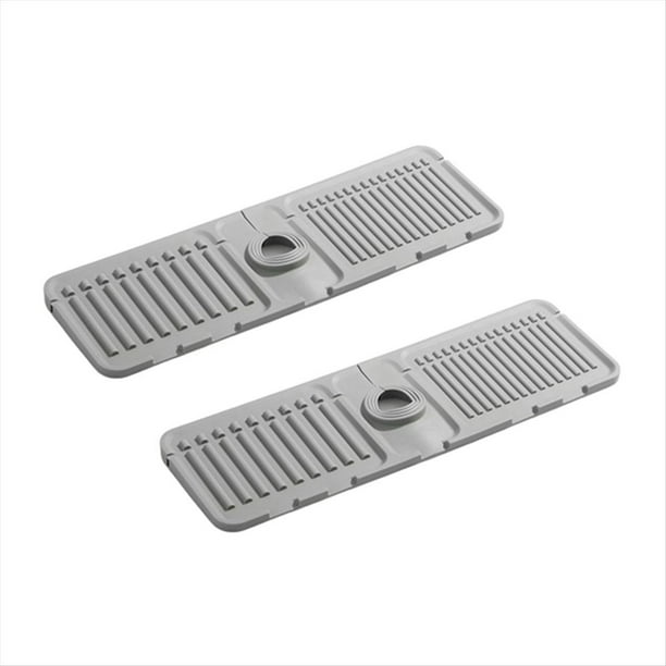 Alfombrilla Drenaje,Alfombrilla para Grifo Cocina,,Alfombrilla Antideslizante A Prueba Salpicaduras,Alfombrilla Drenaje Cortable, Almacenamiento para Piscina,Gris