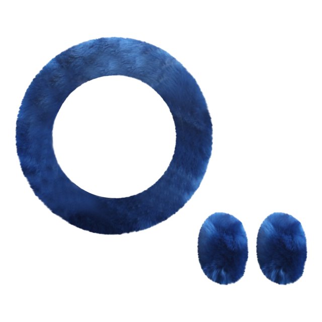 Accesorios Para Coches Auto Parts Products Plush Warm Steering Wheel Cover Woolen Handbrake Automobile Wool Steering Wheel Cover