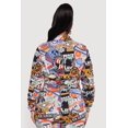 thumbnail image 5 of Women's Plus Size Side Ruched Patterned Zip Front Cropped Jacket, 5 of 5