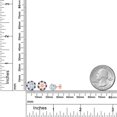 thumbnail image 6 of Gem Stone King 18K Rose Gold Plated Silver Sky Blue Aquamarine  Earrings with Jackets for Women | 1.50 Cttw | Gemstone March Birthstone | Round 6MM, 6 of 6