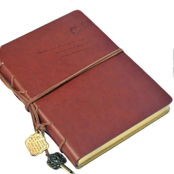 Vintage Kraft Paper notepad with PU Cover for Writing Great for Travelers Students and Office Use Coffee Color