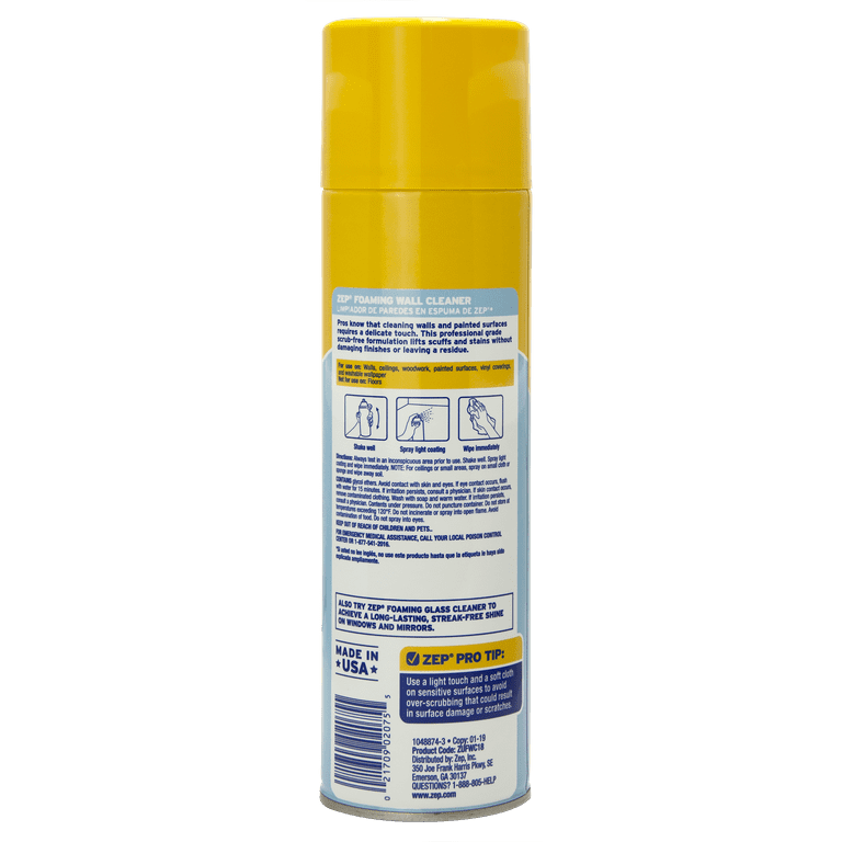 Zep foaming 2024 wall cleaner