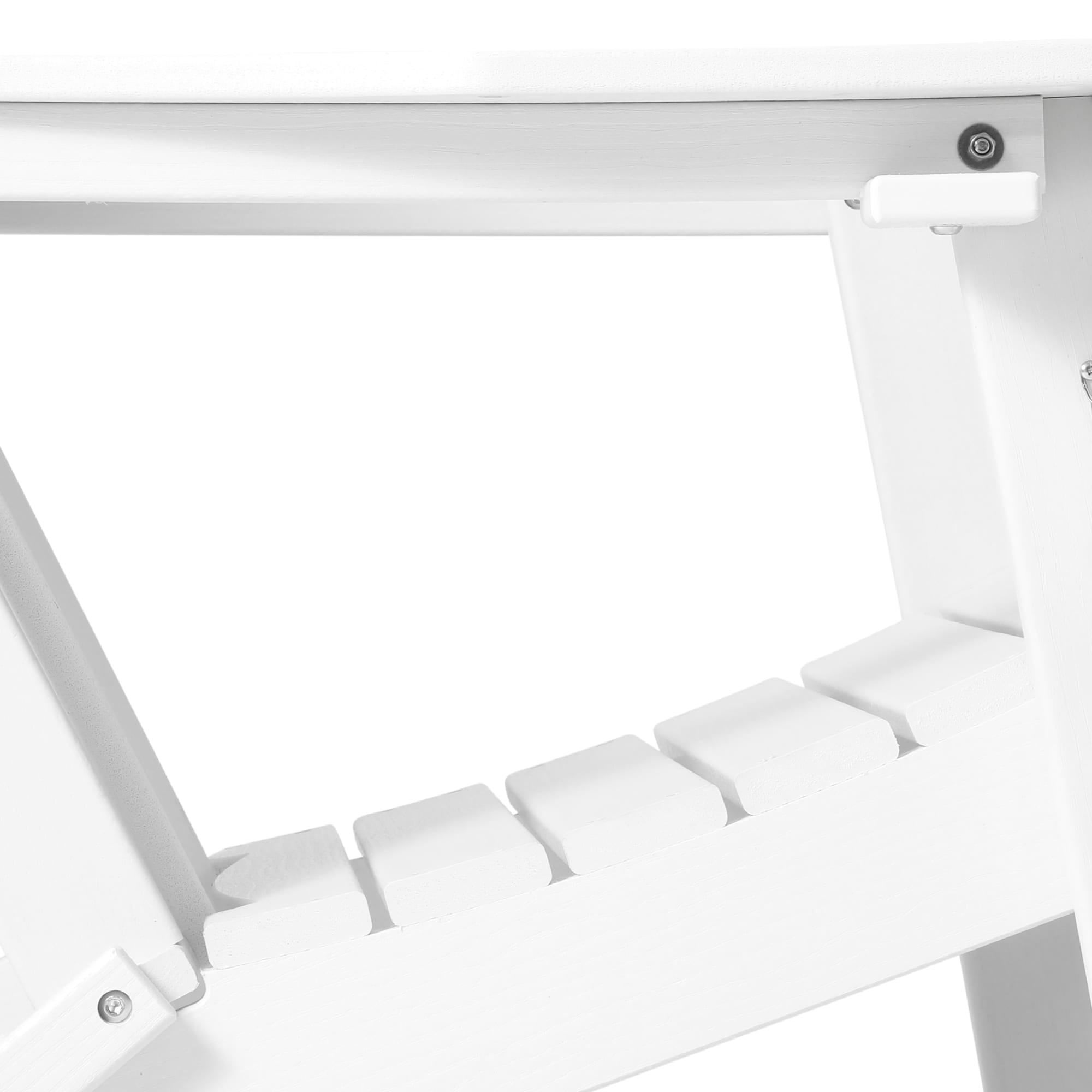 WestinTrends Nantucket Outdoor Patio HDPE Resin Adirondack Chair With Cup Holder and Phone Holder, White