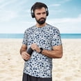 thumbnail image 4 of Wukai Seaside Primary Color Print Men's Short-Sleeved Mesh T-Shirt,Quick-Dry Short Sleeve Workout T-Shirt-4X-Large, 4 of 8
