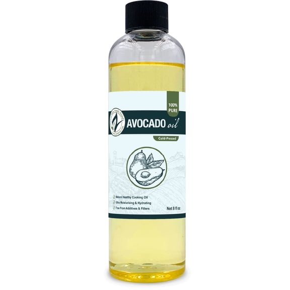 Zatural Avocado Oil - 100% Pure, Organic, Cold-Pressed, Non-GMO, Food & Therapeutic Grade, 8oz