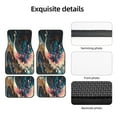 thumbnail image 5 of Xecao Abstract Peacock Painting Print Car Foot Mat Set of 4 Pieces Neoprene All-Weather Dust-Proof Stain-resistantCar Interior Decorative mats Non-Slip Mats, 5 of 6