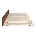 thumbnail image 4 of AFI Twin XL Roll Out Wood Trundle Bed Frame with Wooden Slat Supports, Walnut, 4 of 7