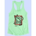 thumbnail image 3 of Never Lose Your Hope Sign Racerback Tank Women -Image by Shutterstock, Female x-Small, 3 of 4