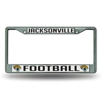 Jacksonville Football Jaguars - 12" x 6" Standard Size - Chrome Metal License Plate Frame
