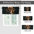 thumbnail image 6 of Brown Cow Kitchen Valance Curtain Rod Pocket Cute Funny Cow Farmhouse Wildlife Flowers Window Treatment Valance Curtains for Bathroom 54 by 18 in, 1 Panel, 6 of 6