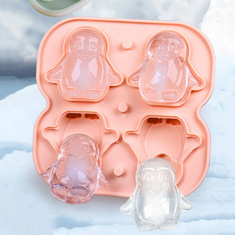 HIC Blue Silicone Penguin Shape Ice Cube Tray and Baking Mold - Makes –  Handy Housewares