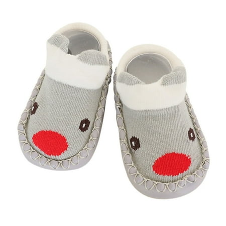

AIMAOMI Cartoon Baby Girls Boys Anti-Slip Socks Slipper Shoes Boots H
