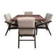 thumbnail image 5 of Comedor Denver 4 Sillas, Lino Beige, MDF UV, 120x120 cm, SALVANTO, 5 of 8