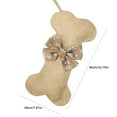 thumbnail image 2 of Christmas Stocking Jute Dog Bone Fish Christmas Decoration Christmas Stocking Gift Bag/ Christmas stocking jute dog bone fish shape Christmas decoration red, 2 of 3