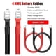 thumbnail image 3 of 6 Cables De BateríA De 4 AWG, Juego De Cables De Inversor De BateríA Marina De 30 Cm, Con Terminales De Cobre EstañAdo De 3/8 Pulgada, Para EnergíA Solar Automotriz, RV, 3 of 5