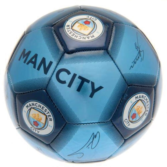 Manchester City FC Signature Soccer Ball (One Size) (Sky Blue)