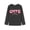 Gray Cat (Long Sleeve), variant on Serdomi Girls Long Sleeve T-Shirt - Soft Tops Pink Cute Kitty Cat Graphic Tee Size 12/14