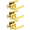 thumbnail image 1 of Polished Chrome Door Handles Interior Square Privacy Door Levers Door Handles Interior Door Lock for Bedroom and Bathroom Reversible for Right/Left Side Doors, 1 of 7