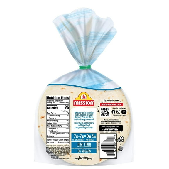 Zero Net Carbs Original Flour Tortillas, 14 Count, 4.5"" Street Taco - 2 Packs (28 Total Street Tacos)