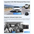 thumbnail image 4 of Tarjeta Dash Cam AZDOME M550 de 3 canales 4K+2.5K WiFi GPS de 64 GB, 4 of 9