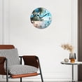 thumbnail image 3 of 14 Inch Wall Clock Battery Operated Silent Clock Decorative for Office, Kitchen, Outdoor, Living Room，Tropic Paradise Beach Beautiful, 3 of 4