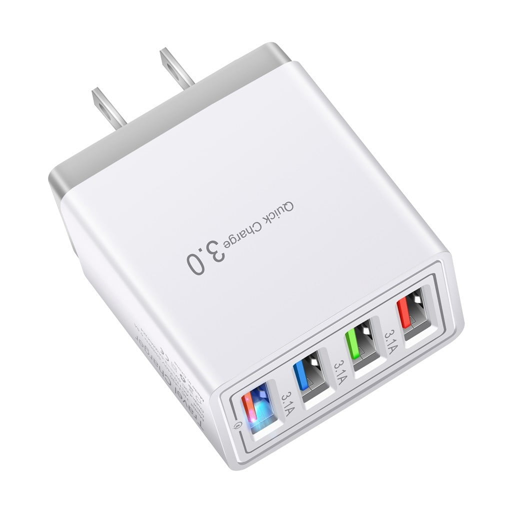 4 Port Fast Quick Charge QC 3.0 USB Hub Wall Charger 3.5A Power Adapter US Plug