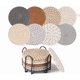 thumbnail image 2 of Posavasos para bebidas Posavasos para mesa de café, paquete de 8 Posavasos Posavasos para bebidas Posavasos boho absorbentes Posavasos para mesa de madera, salón, 2 of 8