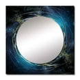 thumbnail image 2 of Designart "Celestial Luminescence Encircling A Dark Singularity IV" Space Square Mirror For Wall Decor - Large Blue Square Mirror Printed Wall Decor - Modern Square Living Room Mirror, 2 of 5