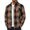 thumbnail image 6 of COOFANDY Mens Flannel Shirts Long Sleeve Lightweight Plaid Shirt Casual Button Down Shirts Jacket, 6 of 10