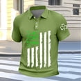 thumbnail image 4 of Lumeqa Men's St. Patrick's Day Polo Shirt Irish Flag Shamrock Print Short Sleeve Casual Golf Polo for Men, 4 of 5