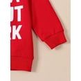 thumbnail image 6 of Wassery Little Boys Christmas Outfits Clothes 6M 12M 18M 24M 3T 4T Kids Boys Long Sleeve Letter Print Sweatshirt+Solid Color Long Pants 2Pcs Christmas Holiday Party Clothing for Toddler Boy, 6 of 9