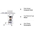 thumbnail image 6 of Urban Deco Home Office Desks Moveable Height Adjustable  Computer Desk Writing Workstation Laptop Table,White, 6 of 6