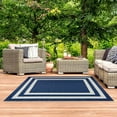 thumbnail image 5 of Playa Rug Paris Lightweight Reversible Recycled Plastic Outdoor Floor Mat/Rug Navy&Crème 4'x6' 4' x 6', 5 of 5