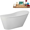 thumbnail image 2 of 61" Streamline B-300-78-BBR Soaking Freestanding Tub and Tray With Internal Drain in Brushed Brass, 2 of 7