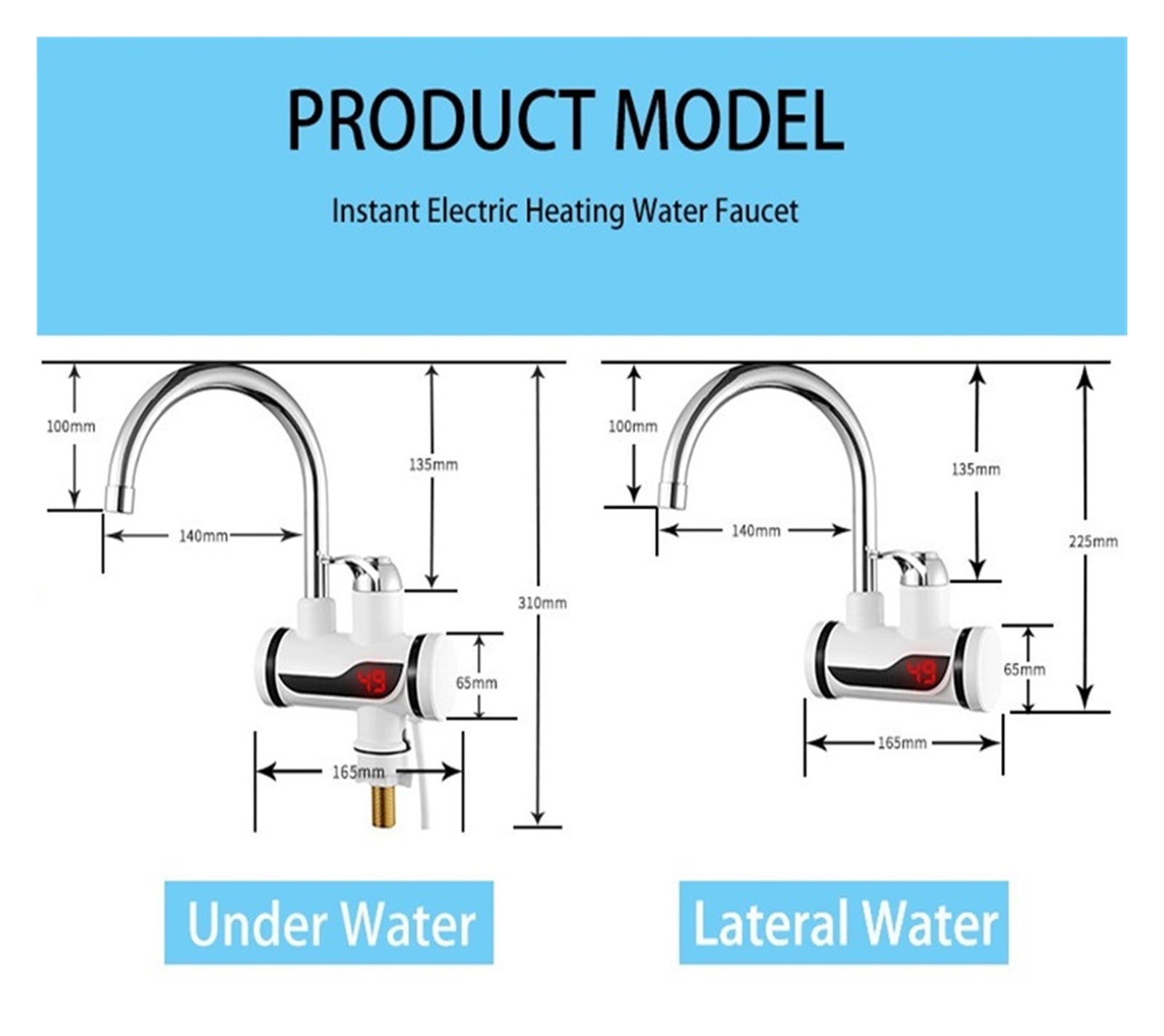 Electric Water Heater Tap,Instant Hot Water Faucet Heater Cold Heating Faucet Tankless,Instantaneous Water Heater ,Rapid Water Heating