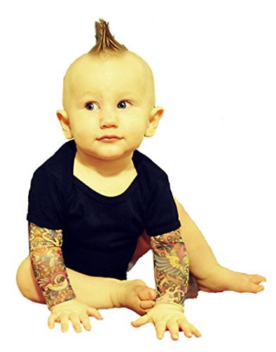 New Born Baby Tattoo Romper Long Sleeve Boys Spring Autumn Winter Cotton  Infant Robes Punk Rock Onesies Outfits Jumpsuit  Baby On The Way