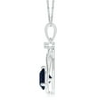thumbnail image 2 of ANGARA Natural 1.6 Ct Sapphire Knotted Heart Pendant with Diamond in 925 Sterling Silver for Women (Size-7mm) | Anniversary, Jewelry Gift for Women | Natural Blue Sapphire Necklace, 2 of 8