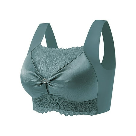 

eczipvz Women S Lingerie Sleep & Lounge Top Seamless Vest Lace Bra Women Underwear Breathable Up Push Top Solid Blue XL
