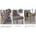 thumbnail image 6 of MIKIBAMA High-End Tufted Velvet Dining Chair Set of 4, Solid Wood with Chrome Stainless Steel Legs and Nailhead Trim, Gray Chrome, 6 of 9