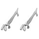 thumbnail image 4 of Palos creativos de aleación de zinc para tenedores, cuchillos, tenedores y cucharas Plata-6 piezas, 4 of 5