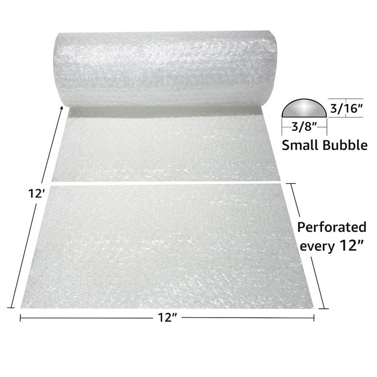 UBMOVE Large Bubble 12 wide x 15' feet Wrap 1/2 Bubble Size Perf
