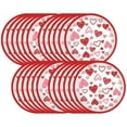 thumbnail image 2 of PEONAVET Valentine's Day Paper Plates 24pcs Disposable Valentines Themed Ppaper Plates Heavy Duty Dinner Plate for Weddings Birthday Decor, 2 of 6