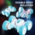 thumbnail image 3 of Voiture Acrobatique RC LED Télécommandée pour Garçons Filles 4WD 2.4GHz Double Face Rotation 360 Degrés Voiture RC Extérieur Intérieur Jouet de Danse pour Enfants, 3 of 8