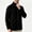 Black, variant on WIZUTIZ Men's Thermal Stand Collar Zip Up Sweatshirt Soft Fleece Lined Relaxed Fit Casual Winter Top