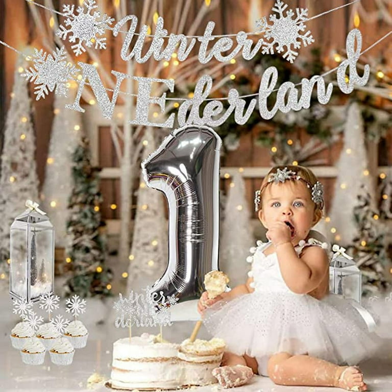 Glitter Snowflake One Cake Topper Winter Onederland Cake Topper One Cake  Topper 1st Birthday Girl Snowflake Cake Decorations Snowflake Birthday  Decorations Winter Onederland 1st Birthday Girl Decorations