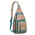 thumbnail image 1 of Plaid Retro Sling Backpack - Vintage Style Crossbody Bag, Small Hiking Pack for Essentials, 1 of 4