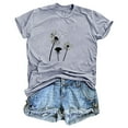 thumbnail image 4 of Blusas de Manga Corta para las Mujeres Divertida Impresión Cuello Redondo Camiseta Vintage, Blusas de Primavera para las Mujeres, 4 of 4